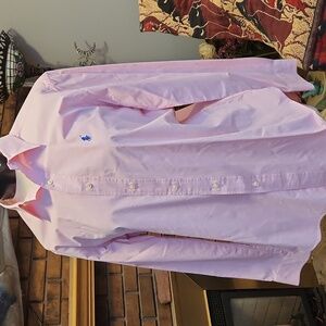 Ralph Lauren Men's Pink Shirt Classic Fit Button Down Collar Size 15 1/2 32/33